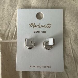 NWT Madewell Demi-fine Puffy Hoop Earrings